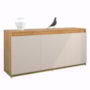 Buffet Aparador Onix 3 Portas Mel/Off White - Viero