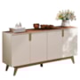 Buffet Aparador Recife 4 Portas Off White/Amêndoa - Mobler