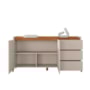 Buffet Aparador Rennes 2 Portas 3 Gavetas Cedro/Off White - Casa D