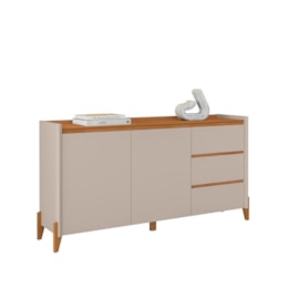 Buffet Aparador Rennes 2 Portas 3 Gavetas Cedro/Off White - Casa D