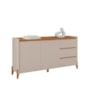 Buffet Aparador Rennes 2 Portas 3 Gavetas Cedro/Off White - Casa D