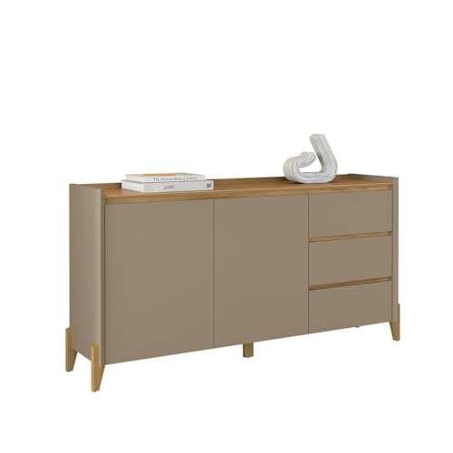 Buffet Aparador Rennes 2 Portas 3 Gavetas Hannover/Fendi - Casa D