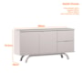 Buffet Aparador Vicenza 2 Portas e 2 Gavetas Imbuia/Off White - New Ceval