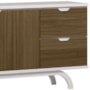 Buffet Aparador Vicenza 2 Portas e 2 Gavetas Off White/Imbuia - New Ceval