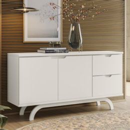 Buffet Aparador Vicenza 2 Portas e 2 Gavetas Off White - New Ceval