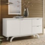 Buffet Aparador Vicenza 2 Portas e 2 Gavetas Off White - New Ceval