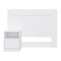 Cabeceira Cama Solteiro com Mesa de Cabeceira London Branco - Demóbile