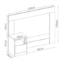 Cabeceira Cama Solteiro com Mesa de Cabeceira London Branco - Demóbile