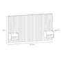Cabeceira Florença para Cama de Casal e Queen com 2 Mesas de Apoio Cedro/Off White - Casa D