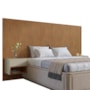 Cabeceira Florença para Cama de Casal e Queen com 2 Mesas de Apoio Cedro/Off White - Casa D