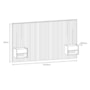 Cabeceira Florença para Cama King Size com 2 Mesas de Apoio Cedro/Off White - Casa D  