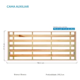 Cama Auxiliar Branco - Santos Andirá