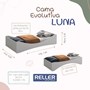 Cama Evolutiva 2 em 1 Luna Areia Fosco com Proteção Lateral Usinada - Reller Móveis 