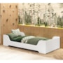 Cama Evolutiva 2 em 1 Zaki Branco Fosco - Reller Móveis