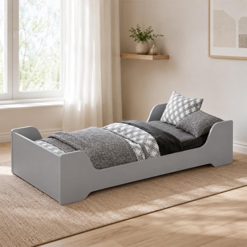 Cama Evolutiva 2 em 1 Zaki Cinza Fosco - Reller Móveis 