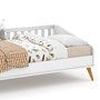 Cama Infantil Babá Retrô New Branco Soft/Eco Wood com Colchão Physical D20 - Matic Móveis 