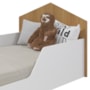 Cama Infantil Casinha Branco/Nature - Permóbili Baby 