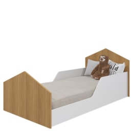 Cama Infantil Casinha Branco/Nature - Permóbili Baby Cama Infantil Casinha Branco/Nature - Permóbili Baby