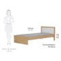 Cama Infantil Solteiro Manu Branco Brilho/Amêndoa com Colchão Light D33 - Móveis Peroba