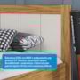 Cama Infantil Solteiro Manu Branco Brilho/Amêndoa com Colchão Supreme D33 - Móveis Peroba