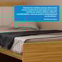 Cama Infantil Solteiro Manu Branco Brilho/Amêndoa com Colchão Supreme D33 - Móveis Peroba