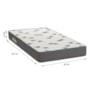 Cama Infantil Solteiro Maria Branco Brilho/Amêndoa com Colchão Light D33 - Móveis Peroba