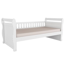 Cama Infantil Solteiro Maria Branco Brilho com Colchão Light D33 - Móveis Peroba Cama Infantil Solteiro Maria Branco Brilho com Colchão Light D33 - Móveis Peroba