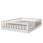 Cama Montessoriana Ana Casal Branco/Amadeirado – Tigus Móveis