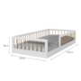 Cama Montessoriana Ana Solteiro Branco/Amadeirado – Tigus Móveis
