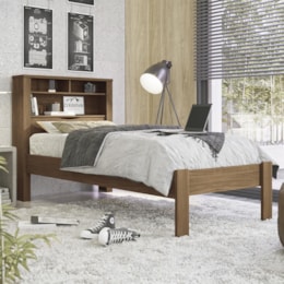 Cama Solteiro Invicta com Baú Jatobá - PR Móveis Cama Solteiro Invicta com Baú Jatobá - PR Móveis