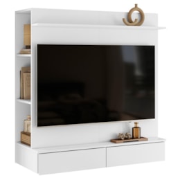 Closet com Painel Wave Branco para TV até 42” - Móveis Albatroz 