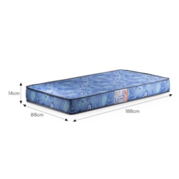 Colchão Solteiro Espuma Supreme D20 88cmx188cm Azul - Gazin  Colchão Solteiro Espuma Supreme D20 88cmx188cm Azul - Gazin