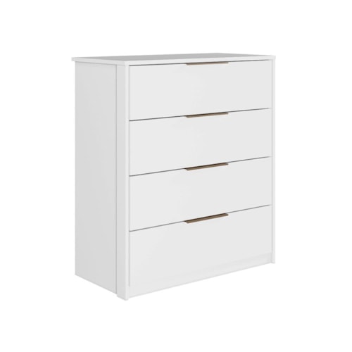 Comoda Alia 4 Gavetas Branco – Demobile