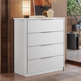 Comoda Alia 4 Gavetas Branco – Demobile