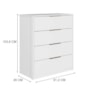 Comoda Alia 4 Gavetas Branco – Demobile