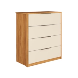 Comoda Alia 4 Gavetas Cinamon Touch/Off White – Demobile