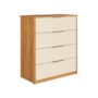 Comoda Alia 4 Gavetas Cinamon Touch/Off White – Demobile