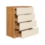Comoda Alia 4 Gavetas Cinamon Touch/Off White – Demobile