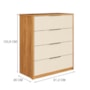 Comoda Alia 4 Gavetas Cinamon Touch/Off White – Demobile