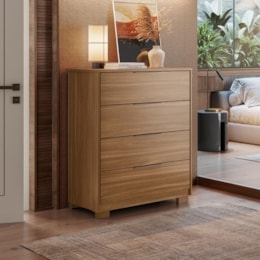 Comoda Alia 4 Gavetas com Pés Amêndola Touch – Demobile