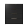 Comoda Alia 4 Gavetas Preto Prime TX/Amendola – Demobile