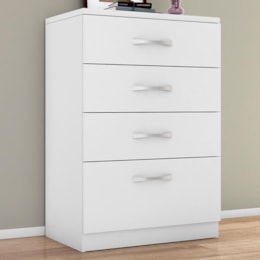 Cômoda Astral 4 Gavetas Branco Brilho - Demóbile Cômoda Astral 4 Gavetas Branco Brilho - Demóbile