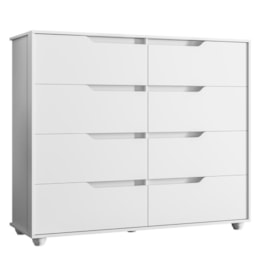 Cômoda Doble 8 Gavetas Branco Fosco - Móveis Albatroz Cômoda Doble 8 Gavetas Branco Fosco - Móveis Albatroz