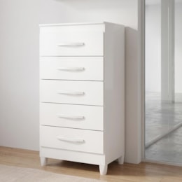 Cômoda Esmeralda 5 Gavetas Freijó/Titanium - Móveis Albatroz 