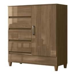 Cômoda Fit 1 Porta e 4 Gavetas Jequitibá - Santos Andirá