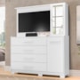 Cômoda Ilhabela 2 Portas e 4 Gavetas Branco Fosco - Móveis Albatroz