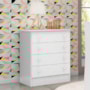Cômoda Infantil 4 Gavetas Doce Sonho Branco - Qmovi
