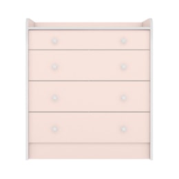 Cômoda Infantil 4 Gavetas Doce Sonho Rosa Acetinado com Trocador - Qmovi Cômoda Infantil 4 Gavetas Doce Sonho Rosa Acetinado com Trocador - Qmovi