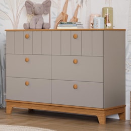 Cômoda Infantil Biscoito 6 Gavetas Fendi/Nature - Permóbili Baby Cômoda Infantil Biscoito 6 Gavetas Fendi/Nature - Permóbili Baby
