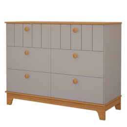 Cômoda Infantil Biscoito 6 Gavetas Fendi/Nature - Permóbili Baby Cômoda Infantil Biscoito 6 Gavetas Fendi/Nature - Permóbili Baby